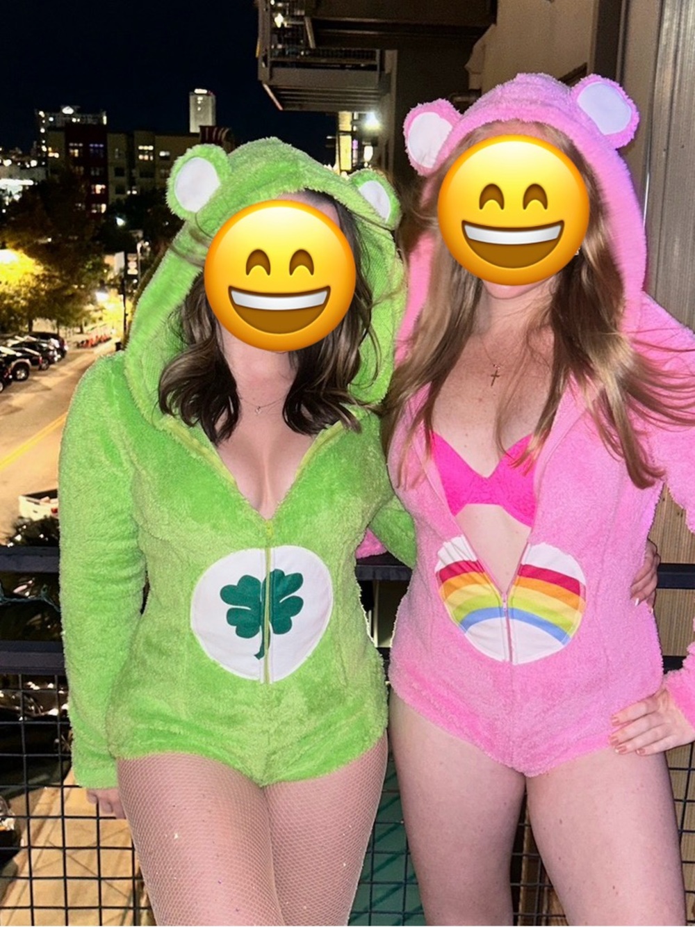 Care Bears Lime Green Hooded Plush Onesie Romper - Picture 6 of 11